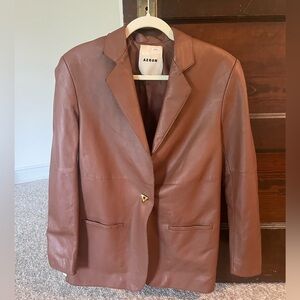 AERON Mercedes Leather Blazer